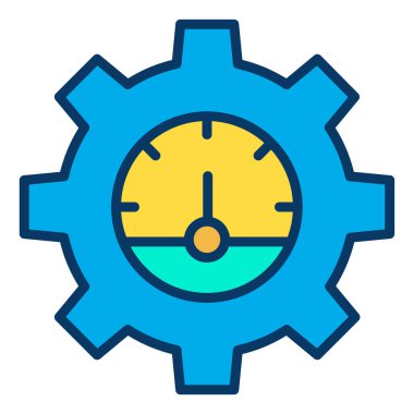 Verimlilik minimalist vektör simgesi beyaz üzerine izole 