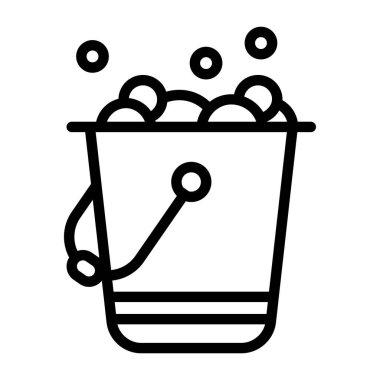 Yiyecek ve içecek çizgisi simgesinin vektör çizimi