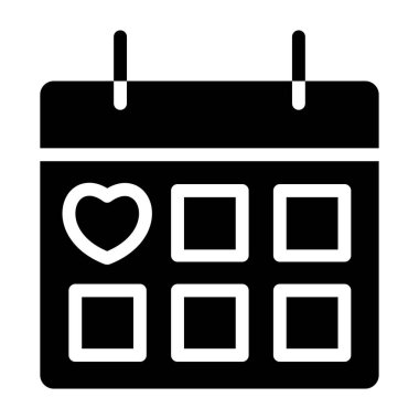 Takvim. Web simgesi basit illüstrasyon