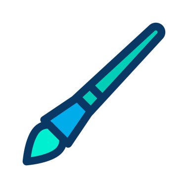 Beyaz arkaplanda basit fırça vektör resimleme