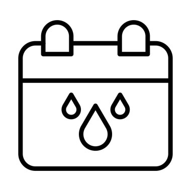 Beyaz arkaplan üzerindeki basit takvim vektör resimlemesi