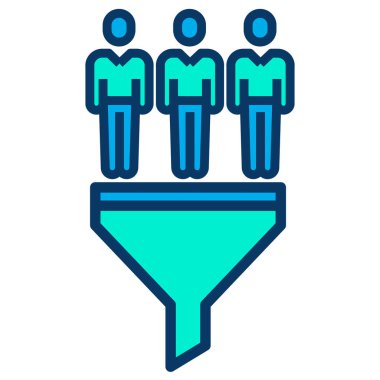 Basit filtre simgesi, vektör illüstrasyonu