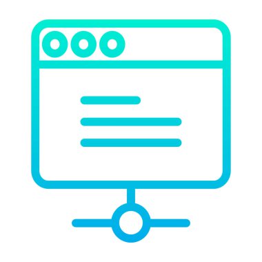 Tarayıcı. Web simgesi basit illüstrasyon