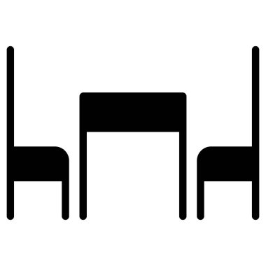 Akşam yemeği web simgesi, vektör illüstrasyonu