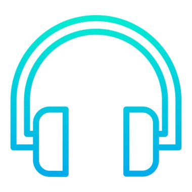 kulaklık simgesi, vektör illüstrasyonu