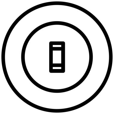 Cep telefonu simgesi, vektör illüstrasyonu