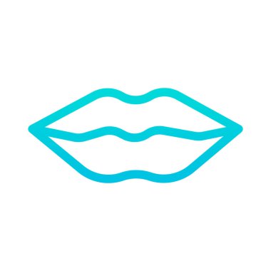 Lips web simgesi basit vektör çizimi