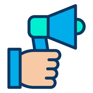 Megafon. Web simgesi basit illüstrasyon