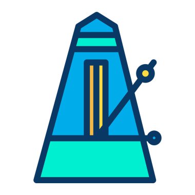 Metronom web simgesi basit vektör illüstrasyonu