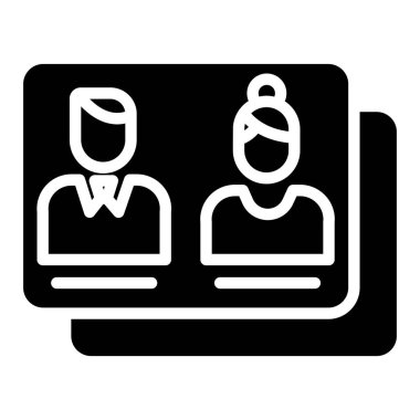 İş ekibi basit simge, vektör illüstrasyonu