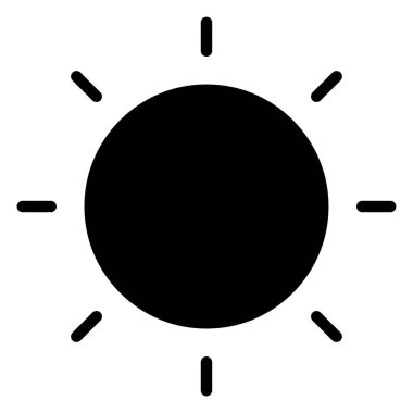 Güneş. Web simgesi basit illüstrasyon