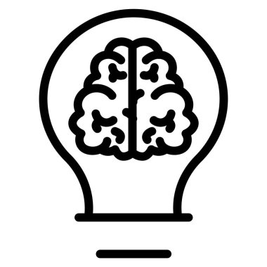 Beyin. Web simgesi basit tasarım