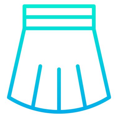 Etek, minimalist vektör simgesi beyaz üzerine izole