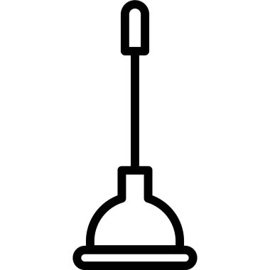 Tesisatçı minimalist vektör simgesi beyaz üzerine izole edildi 