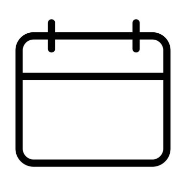 Beyaz arkaplan üzerindeki basit takvim vektör resimlemesi