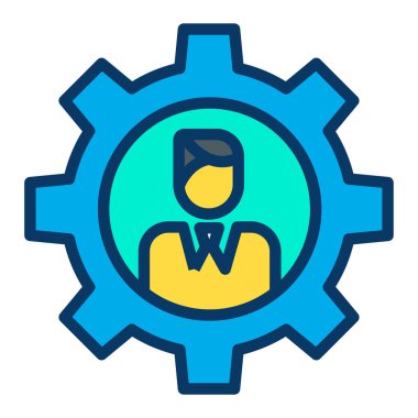 yönetim web simgesi basit illüstrasyon