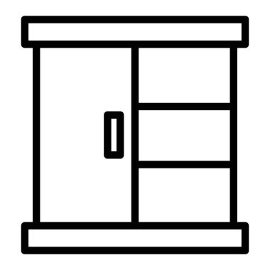 Dolap simgesi vektör illüstrasyonu