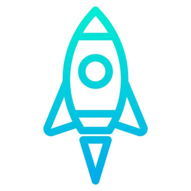 roket fırlatma vektörü renk simgesi