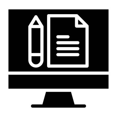 Notlar. Web simgesi basit illüstrasyon