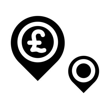 Beyaz üzerinde izole edilmiş pound minimalist vektör simgesi 