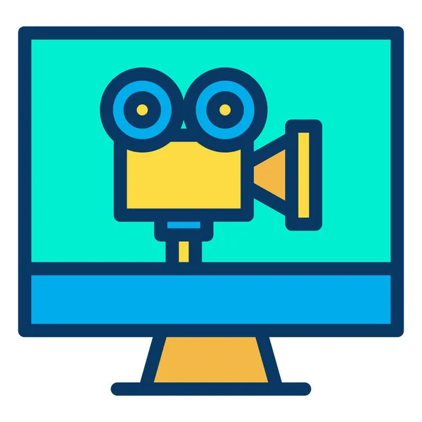 Cine Vídeo Vector Ilustración Simple — Vector de stock