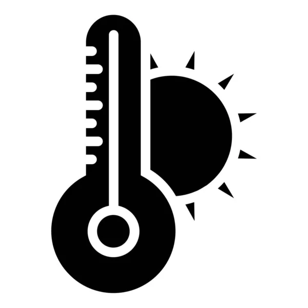 Temperatur Enkel Ikon Vektorillustration — Stock vektor