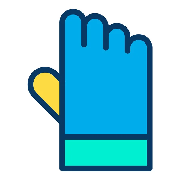 Hand Einzelhandschuh Vektorillustration — Stockvektor