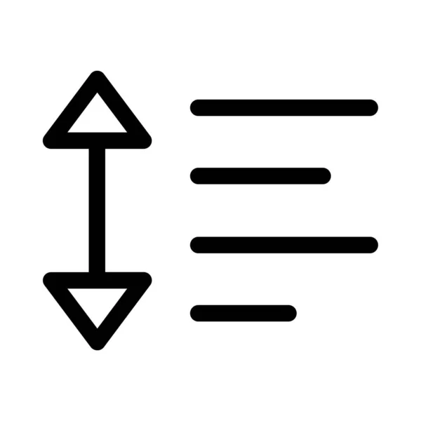 Pfeile Und Linien Textabstand Leerzeichen Kopieren Vektorsymbol Einfache Illustration — Stockvektor