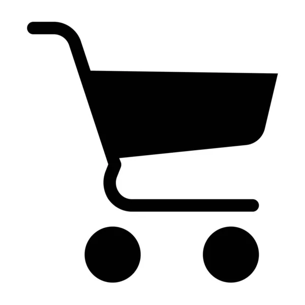 Carrito Compras Diseño Simple — Vector de stock