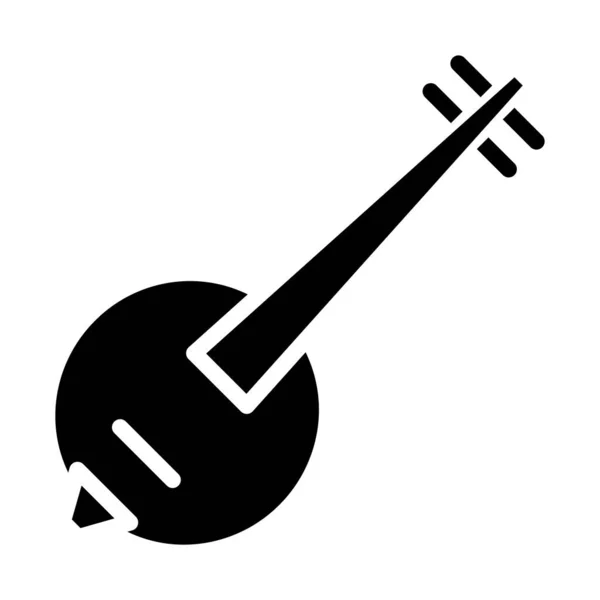 Διανυσματική Απεικόνιση Ενός Εικονιδίου Banjo — Διανυσματικό Αρχείο