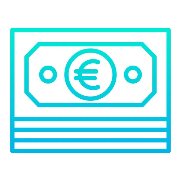 Moneda Del Euro Icono Web Diseño Simple — Vector de stock