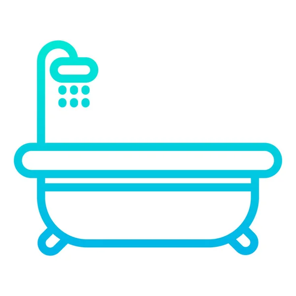 風呂だウェブアイコンベクトルイラスト — ストックベクタ