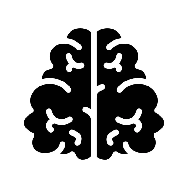 Icono Del Cerebro Vector Ilustración — Archivo Imágenes Vectoriales