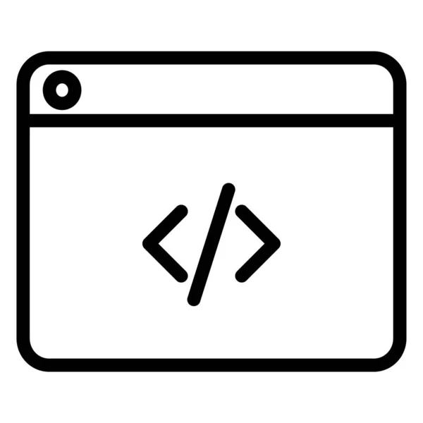 Codificación Icono Web Ilustración Simple — Archivo Imágenes Vectoriales