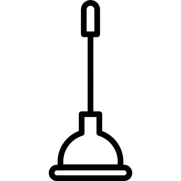 Klempner Minimalistische Vektor Symbol Isoliert Auf Weiß — Stockvektor