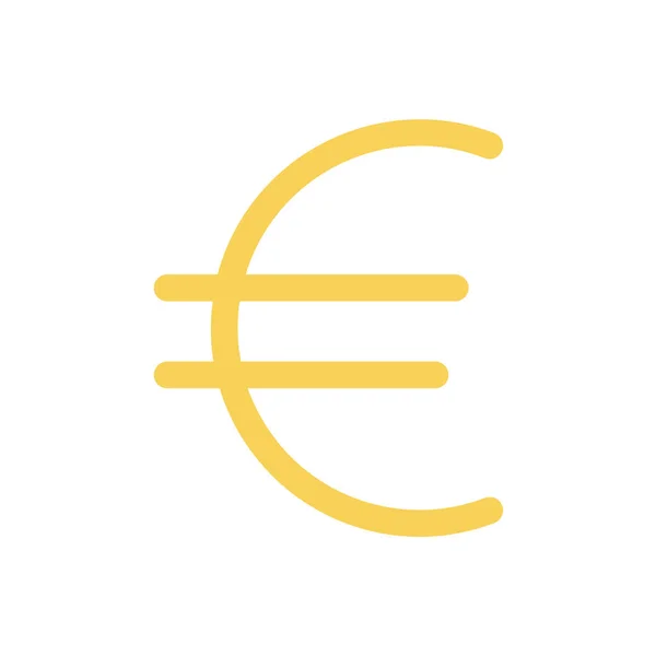 Euro Currency Concept Simple Art Vector Illustration — Stock Vector