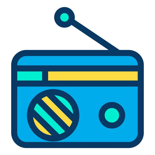 Radio Icono Web Ilustración Simple — Vector de stock