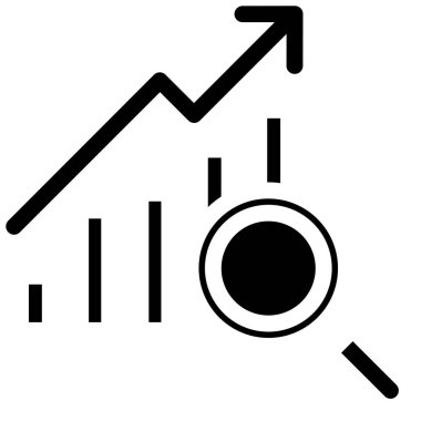 Pazar Araştırması web simgesi basit vektör illüstrasyonu