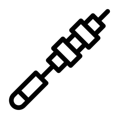 Barbekü. Web simgesi basit illüstrasyon