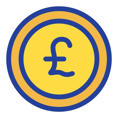 Beyaz üzerinde izole edilmiş pound minimalist vektör simgesi 