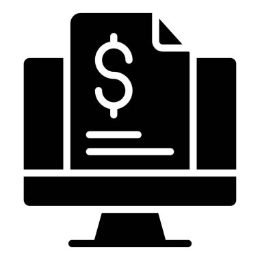 Beyaz arkaplan üzerindeki basit finans raporu vektör resimlemesi