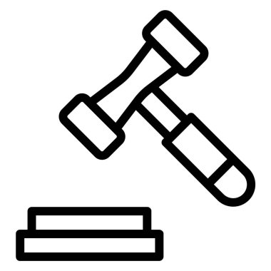 Çekiç. Web simgesi basit illüstrasyon