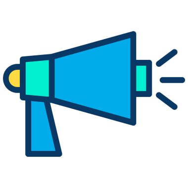 megafon simgesi, vektör illüstrasyonu