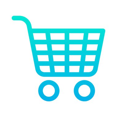 Alışveriş arabası simgesi, vektör illüstrasyonu