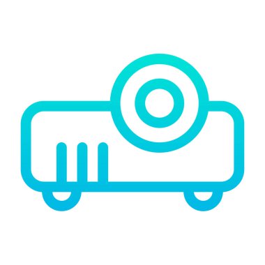 Projektör minimalist vektör simgesi beyaz üzerinde izole 