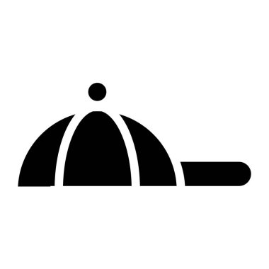 Beyaz arkaplanda basit şapka vektör resimlemesi