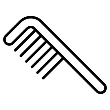 Beyaz arkaplan üzerindeki basit tarak vektör resimlemesi