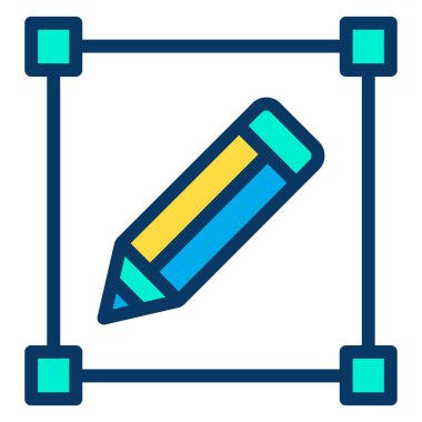 Basit vektör grafik simgesi, vektör illüstrasyonu