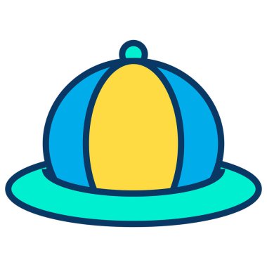 Basit şapka simgesi, vektör çizimi