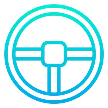 Direksiyon tekeri web simgesi basit tasarım